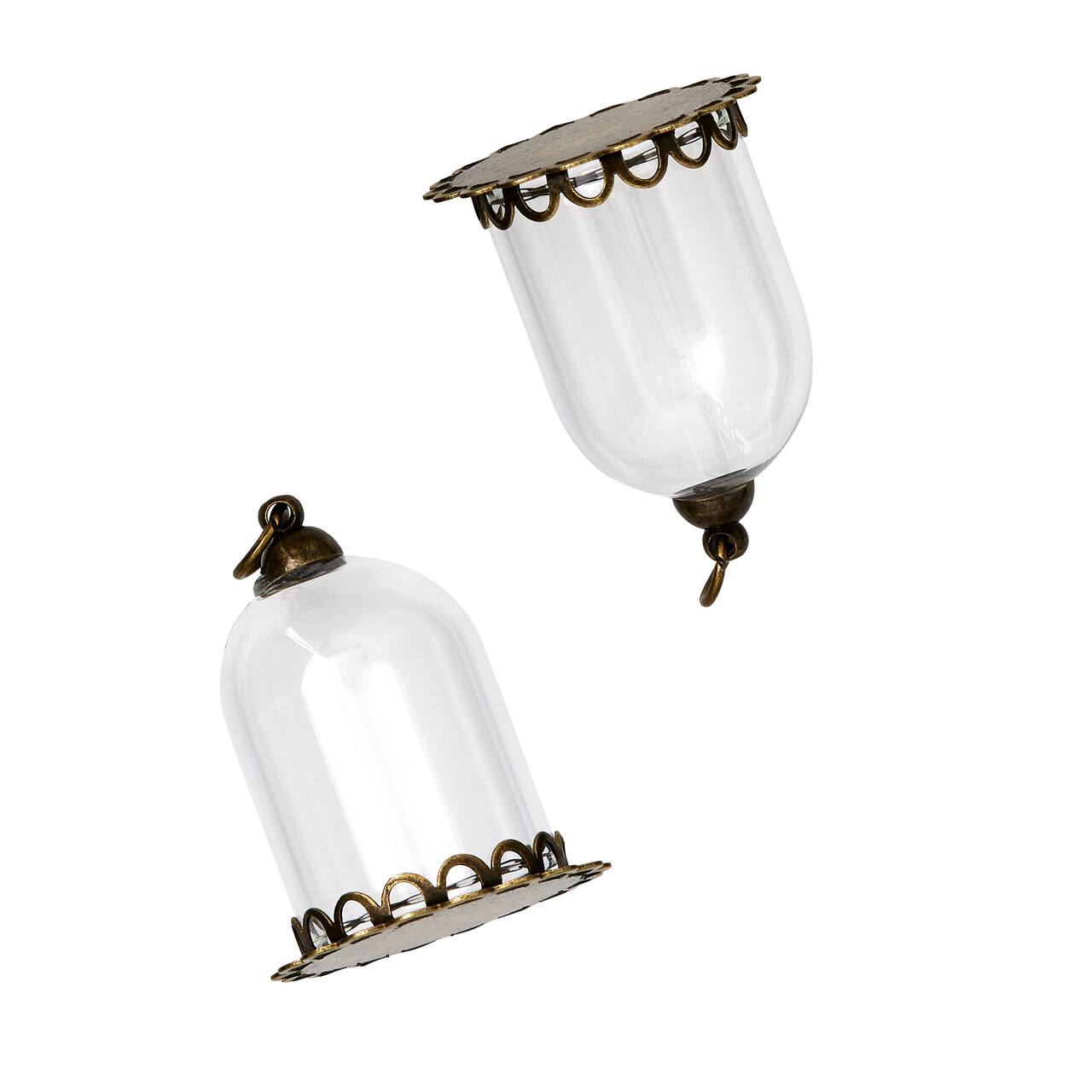 12 Packs: 2ct. (24 total) Found Objects™ Oxidized Brass Small Bottle Charms by Bead Landing™